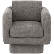 Pemberly Row Contemporary Gray Chenille Fabric Swivel Accent Chair