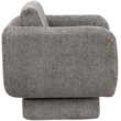 Pemberly Row Contemporary Gray Chenille Fabric Swivel Accent Chair
