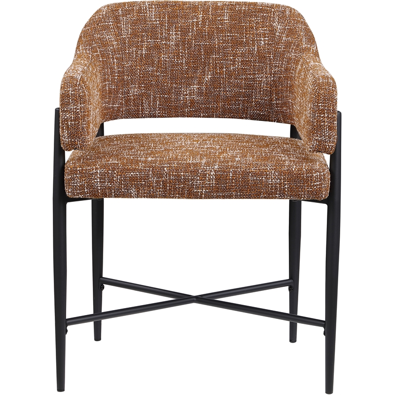 Pemberly Row Contemporary Cognac Polyester Dining Chair (Set of 2)