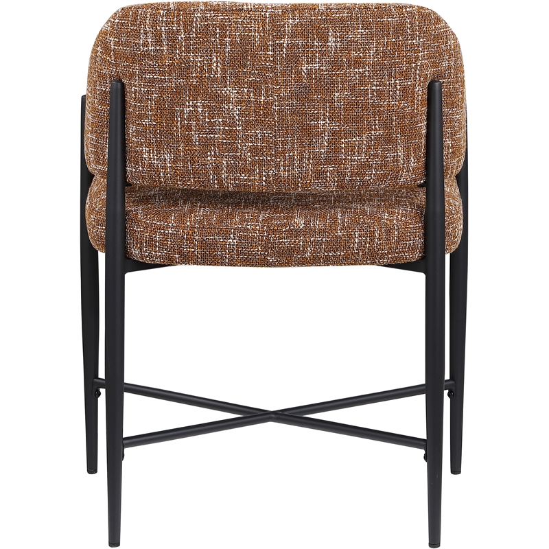 Pemberly Row Contemporary Cognac Polyester Dining Chair (Set of 2)