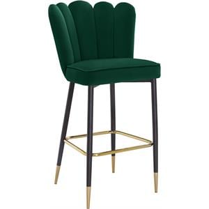 Pemberly Row Contemporary Upholstered Green Velvet Stool (Set of 2)