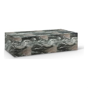 Pemberly Row Contemporary Green Concrete Indoor/Outdoor Coffee Table