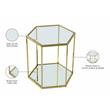 Pemberly Row Contemporary Modular Stainless Steel and Glass End Table