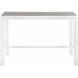 Pemberly Row Contemporary Gray Wood Outdoor Patio Rectangle Bar Table