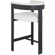 Pemberly Row Contemporary Cream Boucle Fabric Counter Stool (Set of 2)