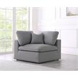Pemberly Row Contemporary Gray Durable Linen Fabric Deluxe Corner Chair