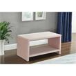 Pemberly Row Contemporary Upholstered Pink Velvet Nightstand