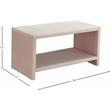 Pemberly Row Contemporary Upholstered Pink Velvet Nightstand