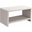 Pemberly Row Contemporary Upholstered Cream Velvet Nightstand