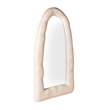 Pemberly Row Cream Textured Small Floor Mirror - 31.8