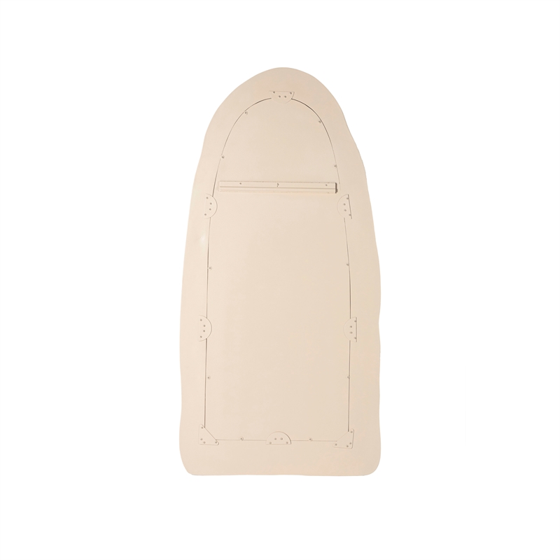 Pemberly Row Cream Textured Small Floor Mirror - 31.8