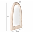 Pemberly Row Cream Textured Small Floor Mirror - 31.8