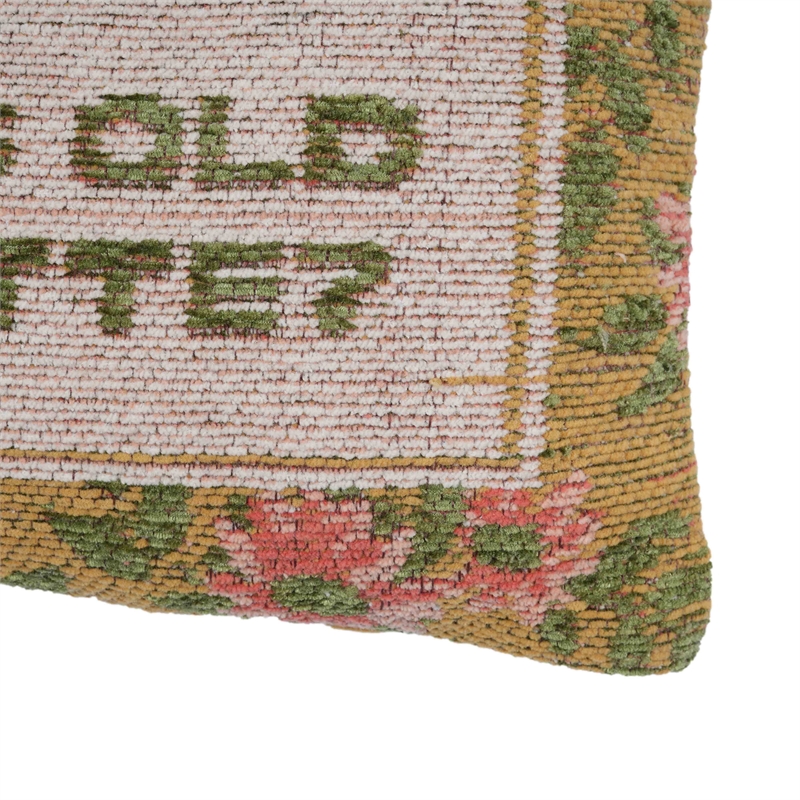 Pemberly Row Contemporary Upholstered Jacquard Cotton Pillow