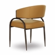 Pemberly Row Contemporary Upholstered Tan Vegan Leather Dining Chair