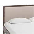 Pemberly Row Contemporary Taupe Velvet King Bed - 79.9