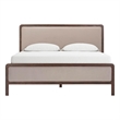Pemberly Row Contemporary Taupe Velvet King Bed - 79.9