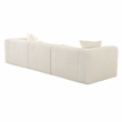 Pemberly Row Fluffy Oversized Corduroy Fabric Modular Sofa in Cream