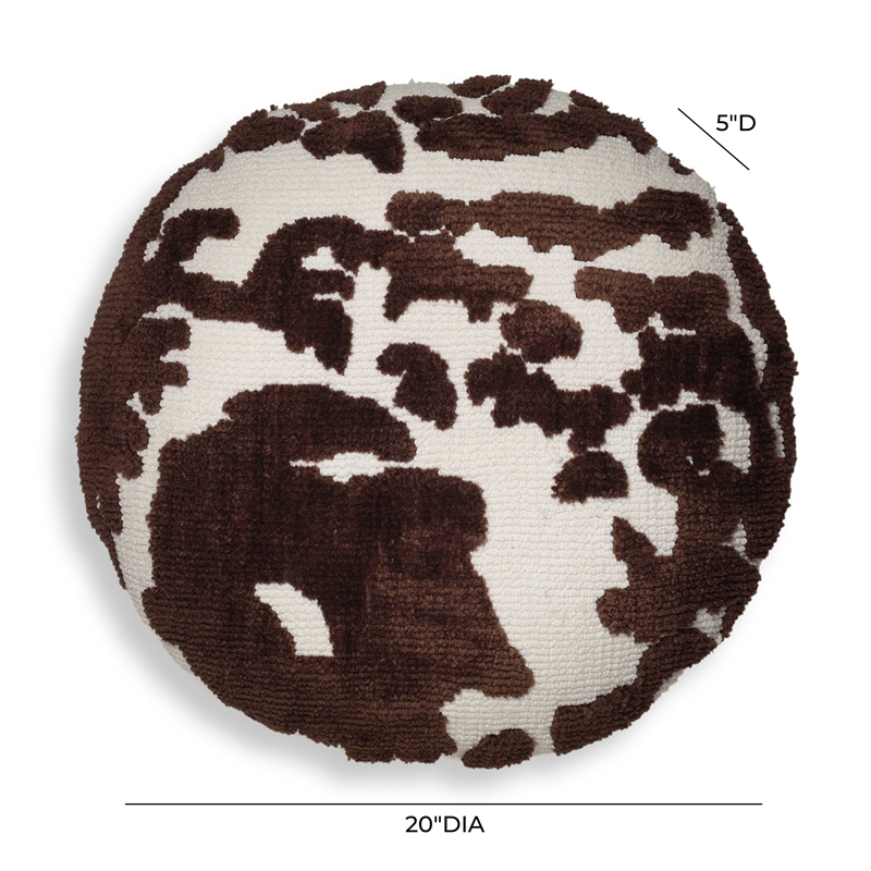 Pemberly Row Contemporary Chocolate Brown Tufted 20