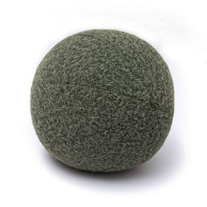 Pemberly Row Contemporary Green Long Mohair 14&quot Pillow - 9&quotW x 9&quotD x 9&quotH