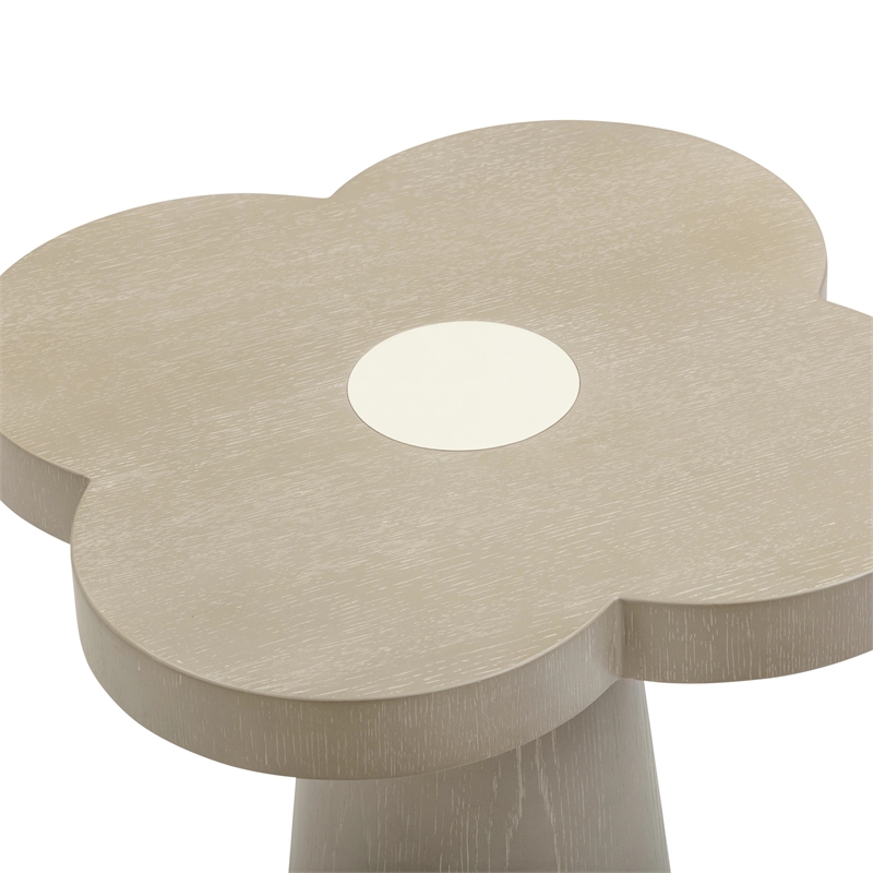 Pemberly Row Contemporary Washed Ash Side Table - 18.5