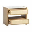 Pemberly Row Contemporary Natural Oak 2-Drawer Nightstand - 26