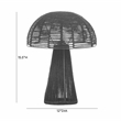 Pemberly Row Handmade Transitional Black Finish Jute Table Lamp