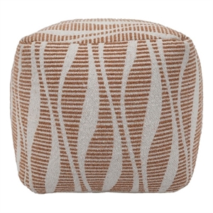 Pemberly Row Handmade Transitional Woven Natural Accent Pouf