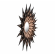 Pemberly Row Sunflower Antique Brass Round Iron Metal Wall Mirror