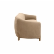 Pemberly Row Handmade Transitional Upholstered  Brown Velvet Sofa