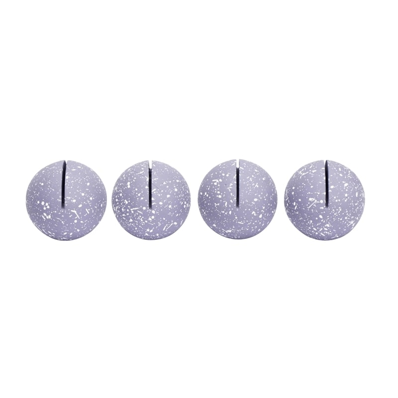 Pemberly Row Transitional Speckled Purple Round Card Holder - Set of 4