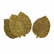 Pemberly Row Transitional Leaf Yellow Seagrass Placemat - Set of 4