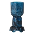 Pemberly Row Handmade Contemporary Blue Swirl Resin Kiddush Cup