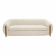 Pemberley Row Textured Linen Cream Sofa Rectangular Handmade 71.5
