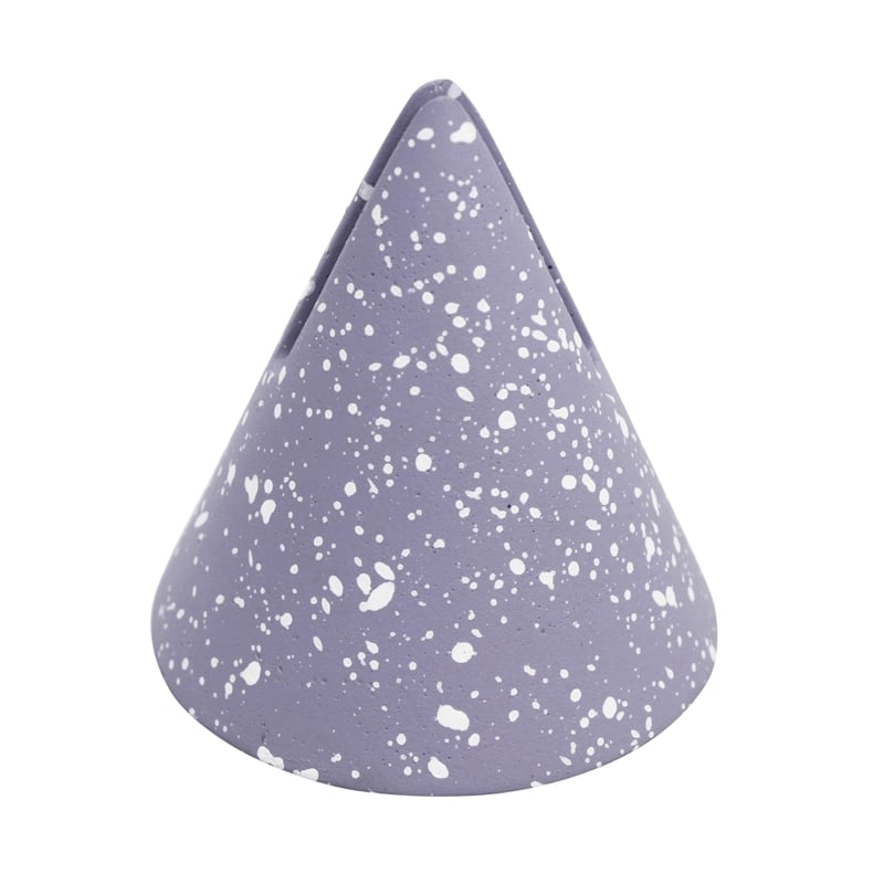 Pemberly Row Transitional Speckled Purple Cone Card Holder - Set of 4