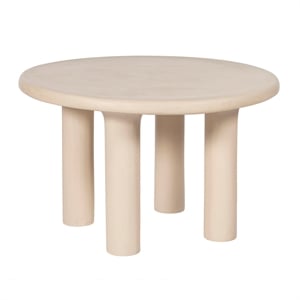 Pemberly Row Cream Textured Indoor / Outdoor 47 inch Round Dining Table