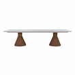 Pemberly Row Transitional Natural Wood Rope Rectangular Table