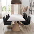 Pemberly Row Transitional Natural Wood Rope Rectangular Table