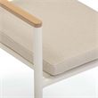 Pemberly Row Contemporary Cream Outdoor Dining Chair - Set of 2