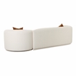 Pemberly Row Cream Boucle 2-Piece Modular Left-Arm Facing Sofa