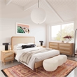 Pemberly Row Handmade Contemporary Natrual Ash Cane Bed in King