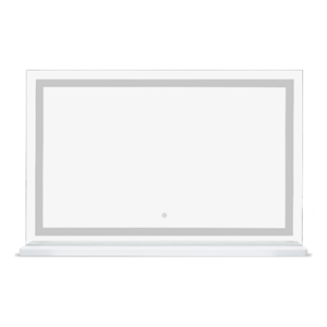 Pemberly Row Contemporary Jumbo LED Panel Vanity Mirror - 40.9&quotW x 7.9&quotD x 27&quotH