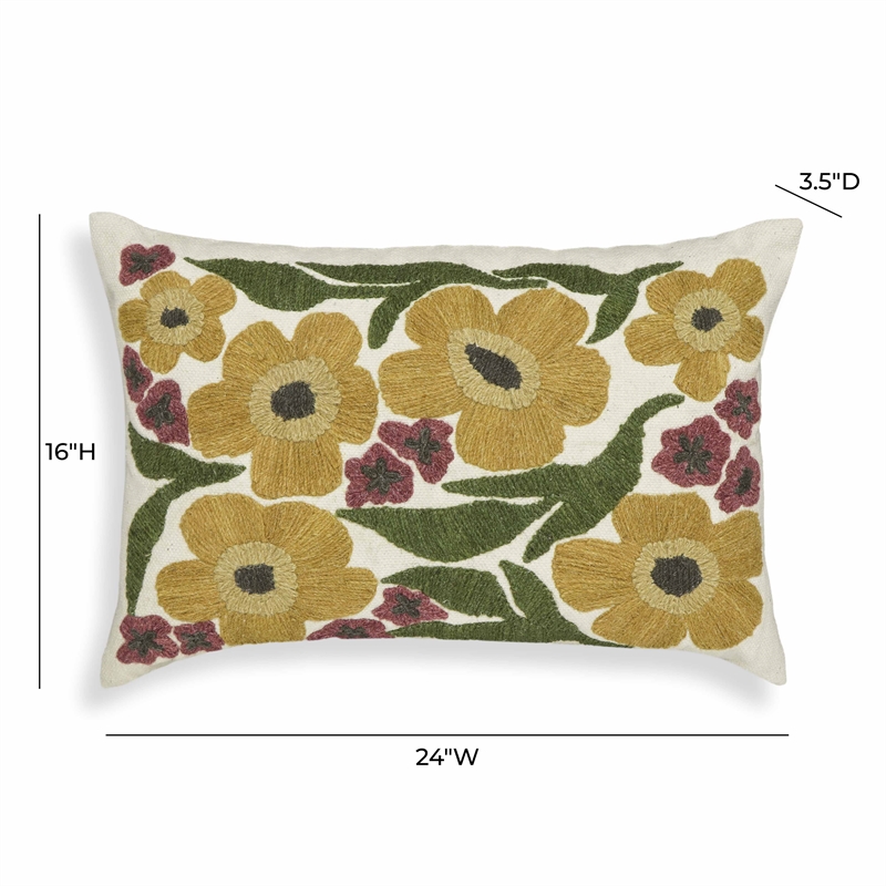 Pemberly Row Blossom Embroidered Daisy Wool 24