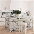 Pemberly Row Handmade Transitional Cream Velvet Counter Stool