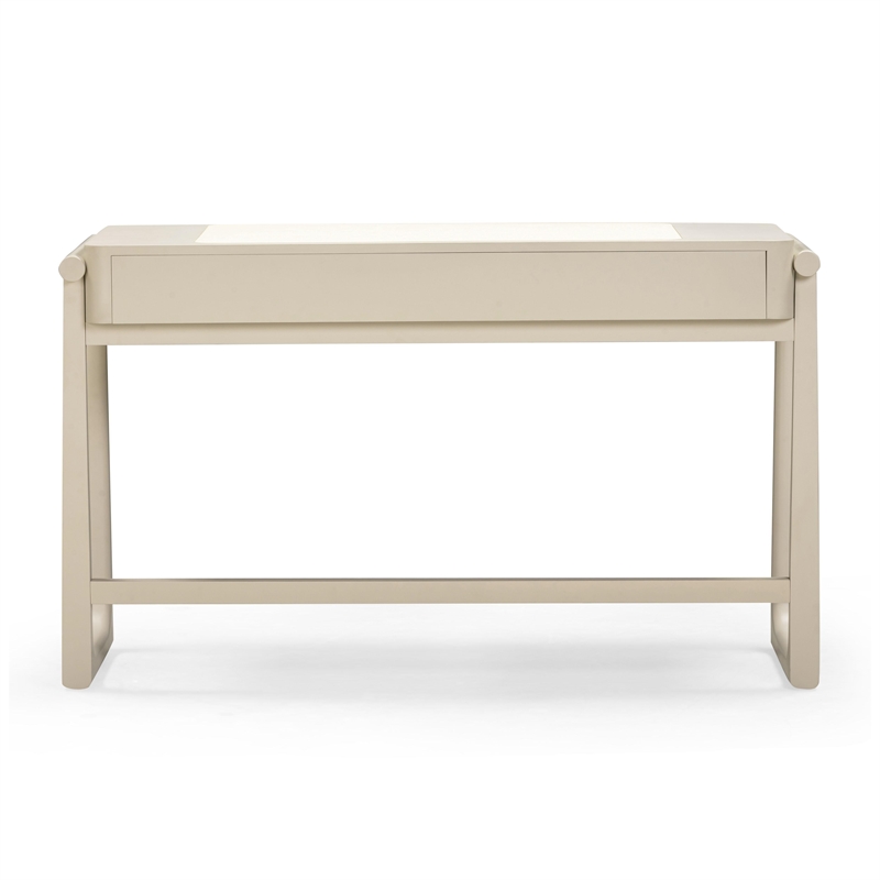 Pemberly Row Contemporary Taupe 2 Drawer Desk - 52
