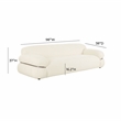 Pemberly Row Traditional Upholstered Cream Finish Boucle Sofa
