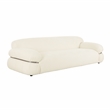 Pemberly Row Traditional Upholstered Cream Finish Boucle Sofa