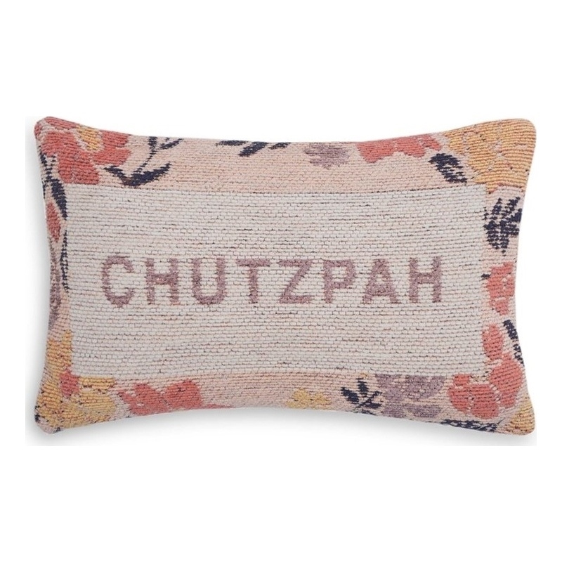 Pemberly Row Handmade Transitional Jacquard Cotton Woven Pillow