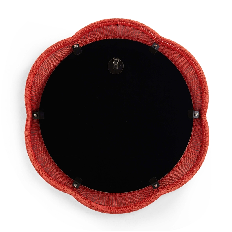 Pemberly Row Contemporary Red Wall Mirror - 26.6