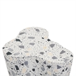 Pemberly Row Slab Black & White Riverbed Terrazzo Side Table
