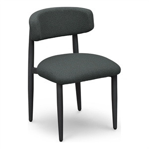 Pemberly Row Contemporary Black Textured Outdoor Dining Side Chair